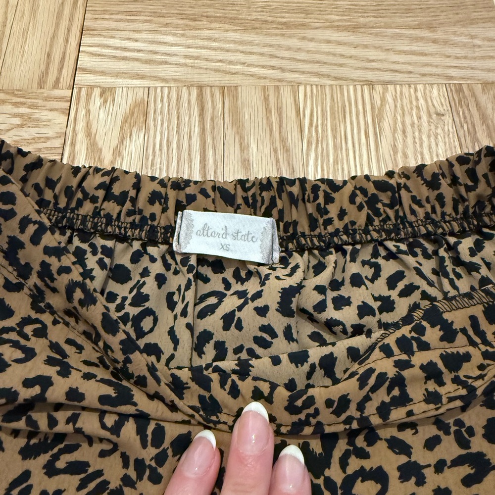 Leopard Print Ruffle Skirt - Picture 2 of 2